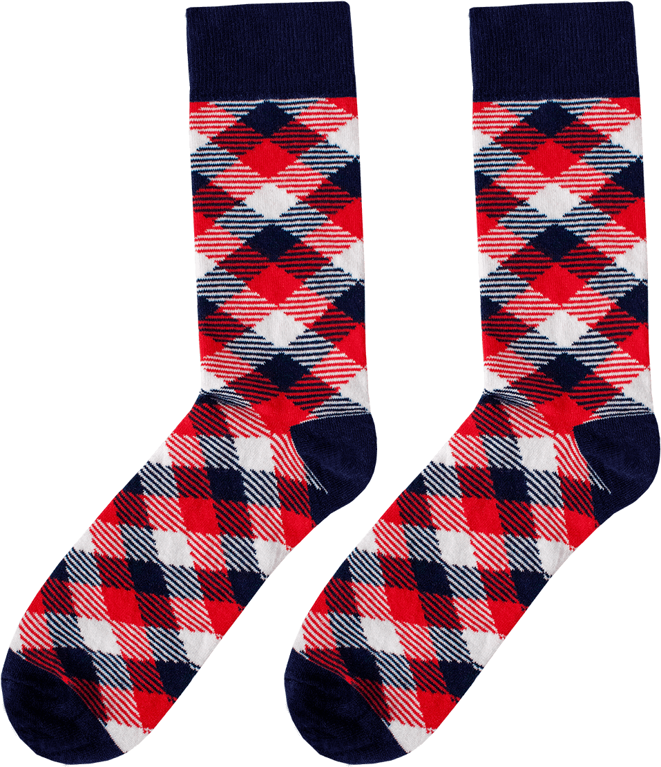Fana & Fotter Socks Lumberjack Red/blue - Geruite Sokken (1200x1200), Png Download
