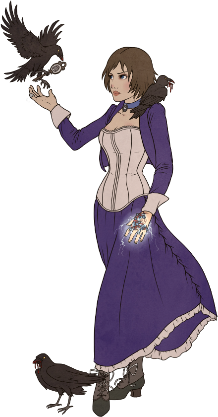 Bioshock Infinite Au - Cartoon (500x849), Png Download