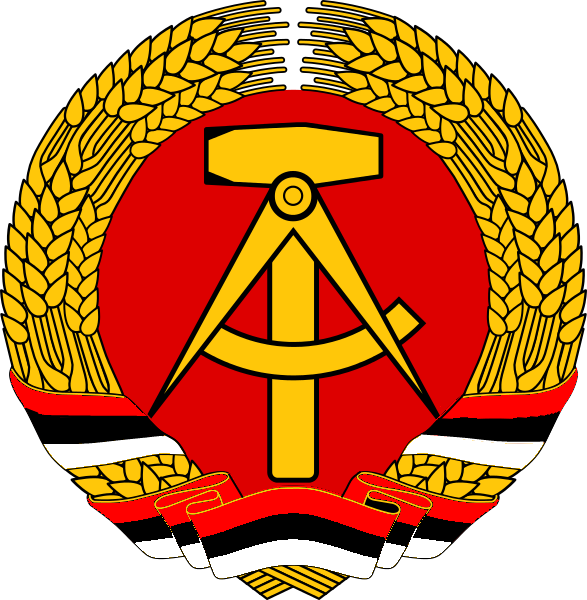 Ussa Coat Of Arms - East Germany Logo (587x600), Png Download