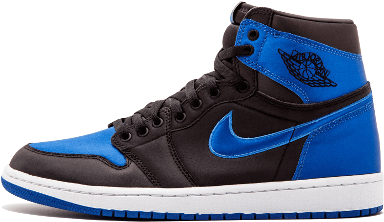 Air Jordan 1 'royal Satin' Sample - Jordan 1s Blue And White Rare (1000x600), Png Download