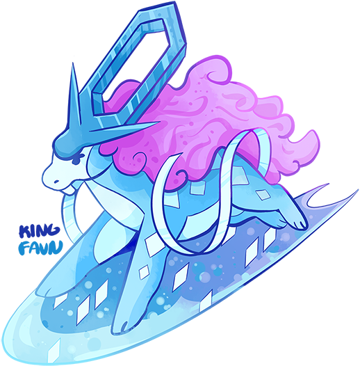Suicune - Cartoon (600x600), Png Download