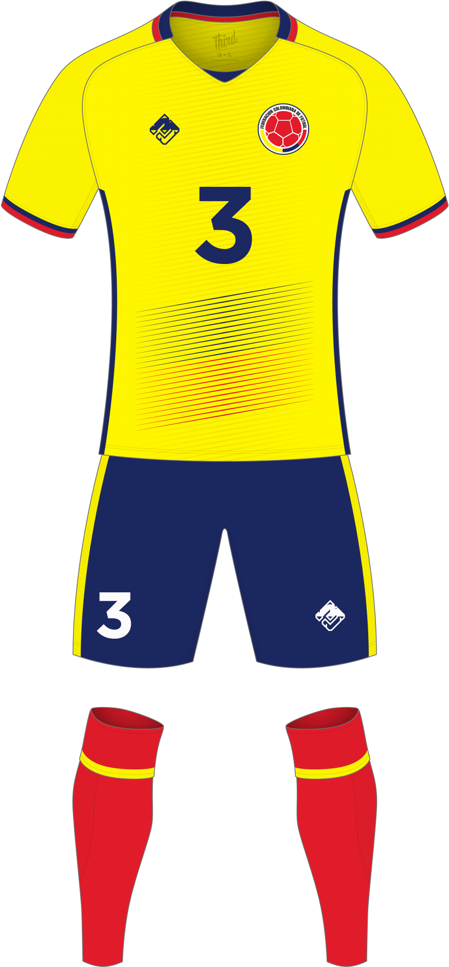 Colombia World Cup 2018 Concept - Hockey Sock (1000x2000), Png Download