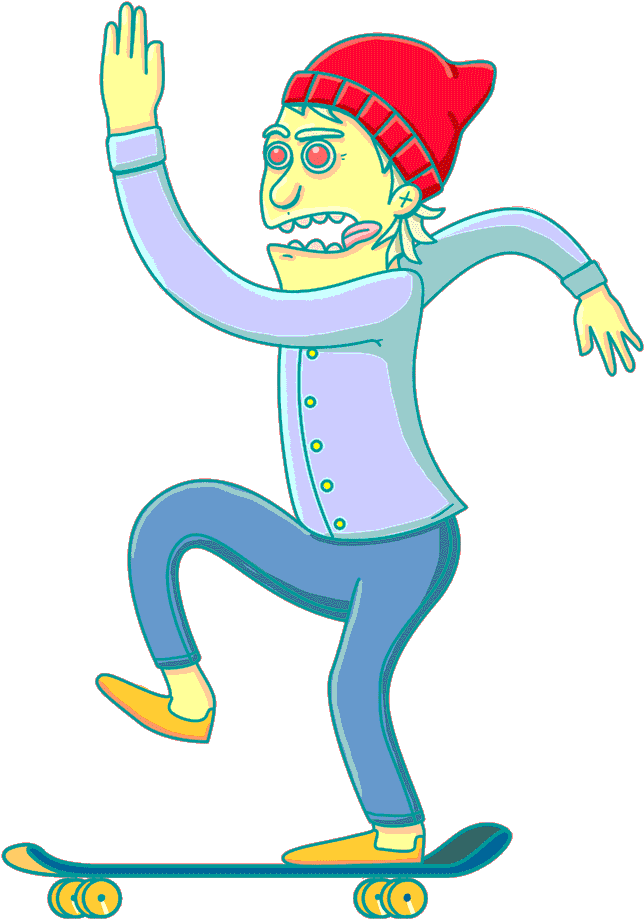 Skate Clipart Skateboarder (644x919), Png Download
