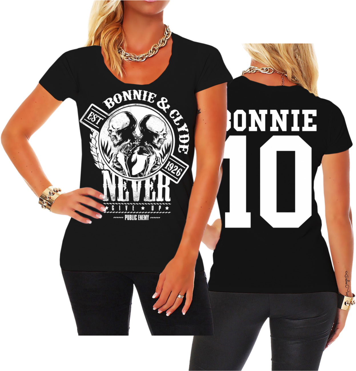1300 X 1300 3 - Bonnie Und Clyde Shirt (1300x1300), Png Download