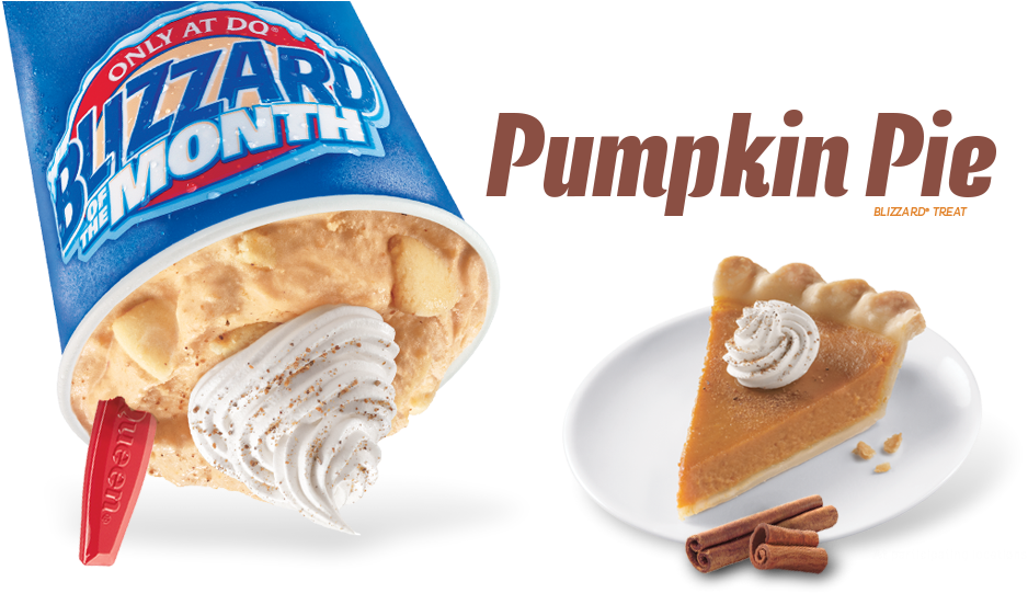 Pumpkin Pie Blizzard Treat - Dairy Queen Blizzard (960x630), Png Download