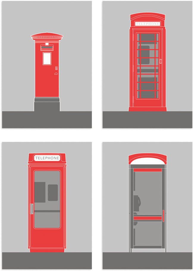 Phonebox Postbox Postcards - Revolving Door (680x940), Png Download