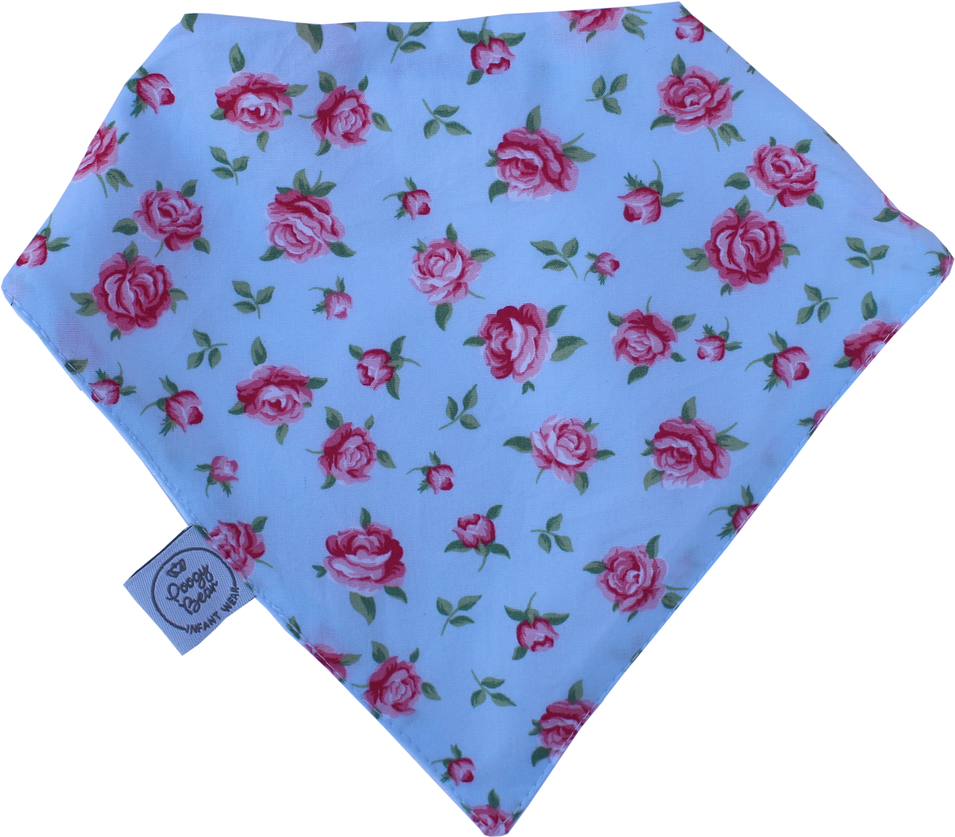 Bandana Bib Blue Floral - Pattern (3456x2304), Png Download