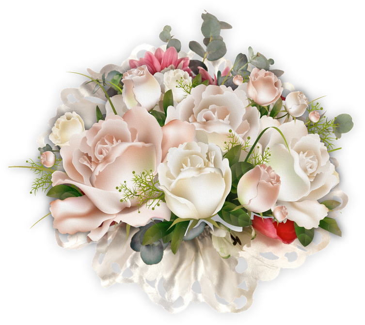 Um Kitizinho Básico De Imagens Para Casamento Em Png - White Flowers Transparent Background (800x690), Png Download