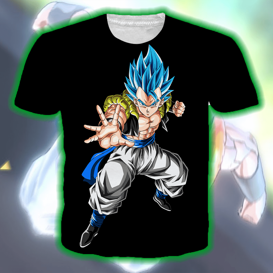 Ssb Gogeta Black/white T-shirt - Vegito (1134x1134), Png Download