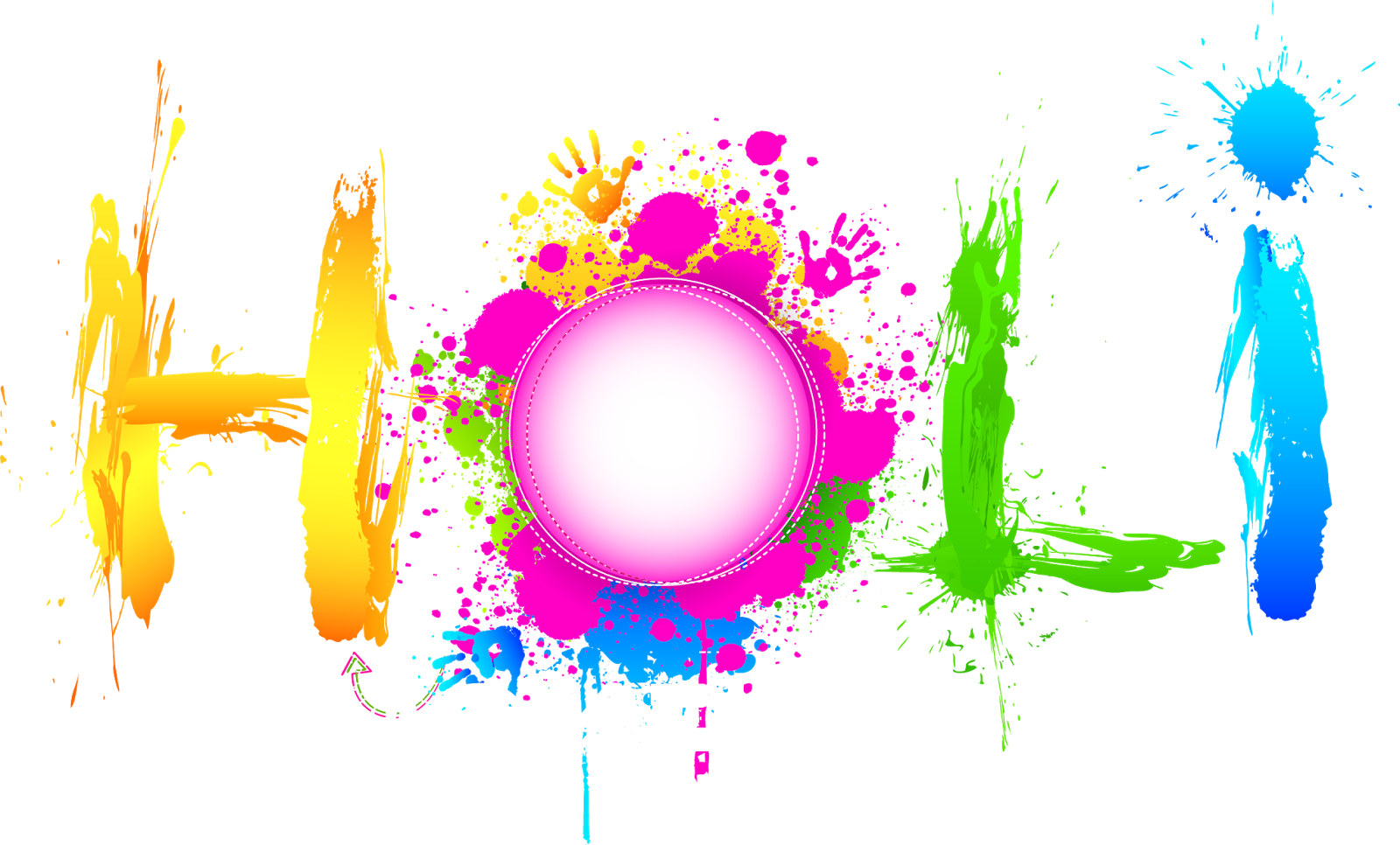 Holi Editing Png - Happy Holi Png Text (1600x966), Png Download