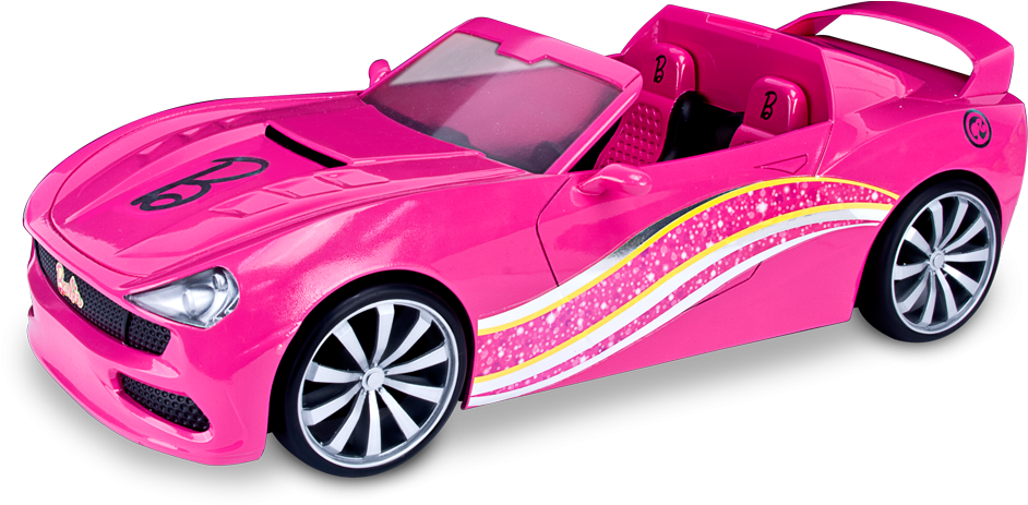 Barbie Convertible Radio Controlled Car (1002x672), Png Download