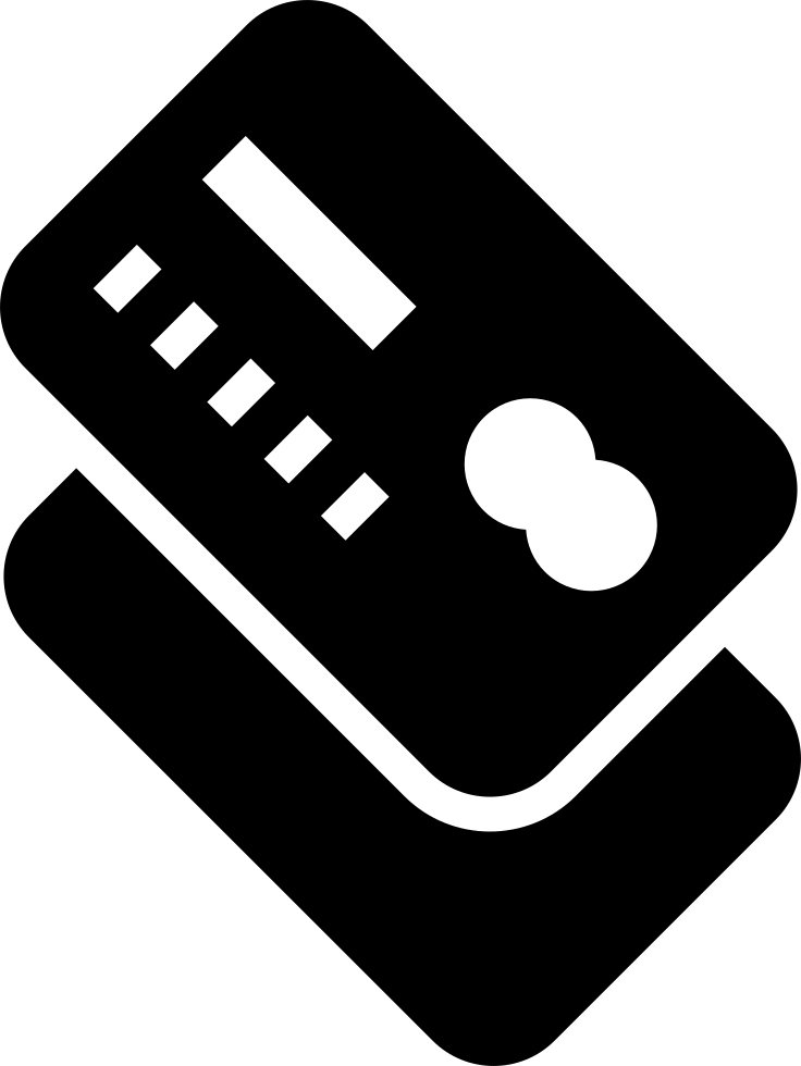 Credit Card Rotated Symbol With Shadow - Card Distribution Icon (736x980), Png Download