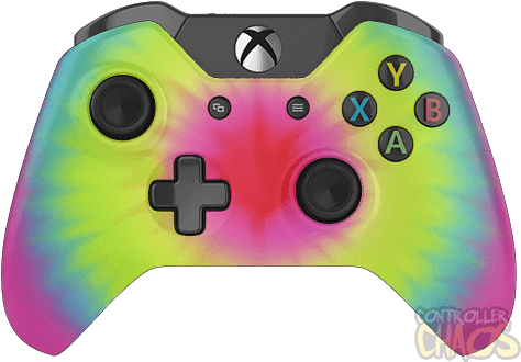 Neon Tie Dye - Sea Of Thieves Xbox Controller (474x340), Png Download