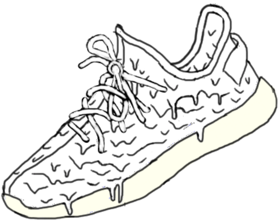 Shoe Kicks Yeezy Lit - Picsart Photo Studio (1024x1024), Png Download