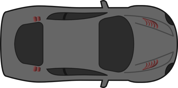 Car Clipart Top View (600x297), Png Download