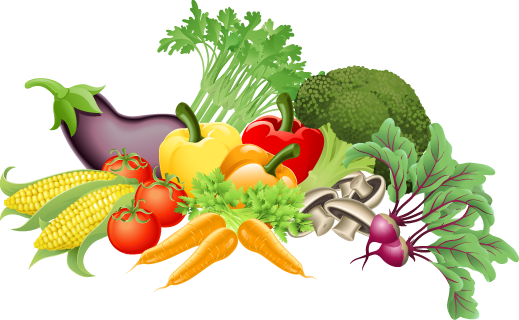 Fruits And Vegetables Clipart Png (519x320), Png Download