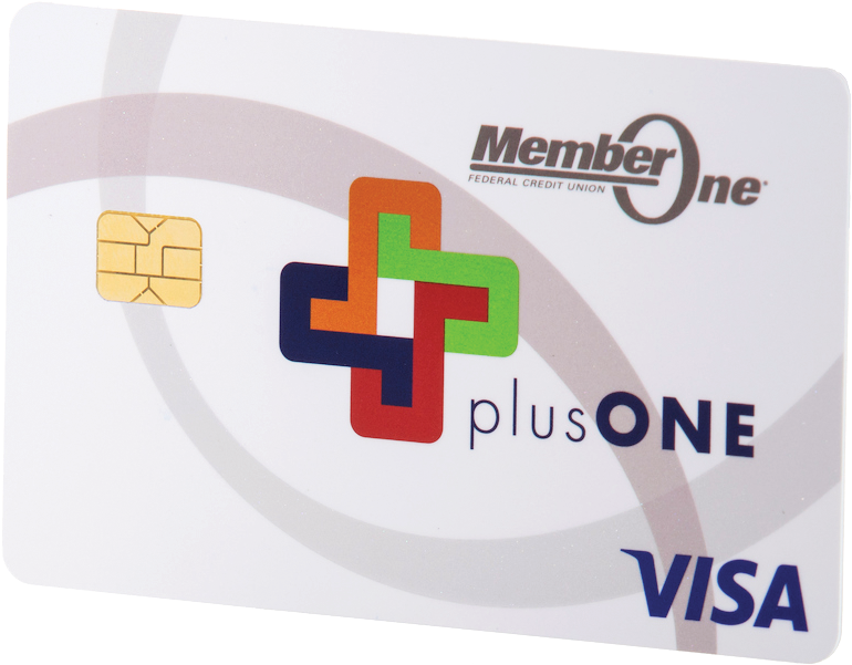 Plusone Visa Cashback Credit Card - Member One Federal Credit Union (852x703), Png Download