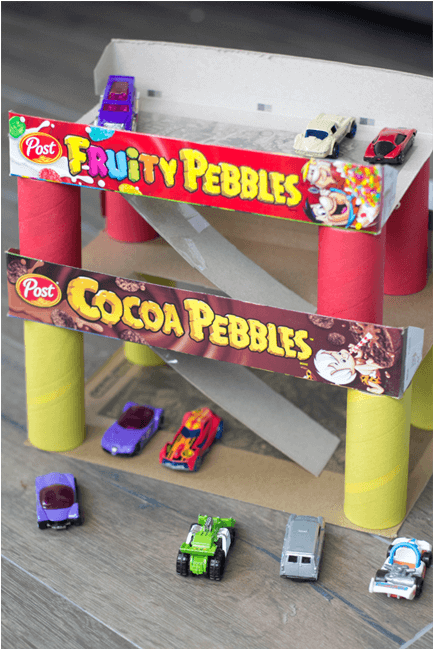 Double-decker Toy Car Garage - Fruity Pebbles (500x700), Png Download