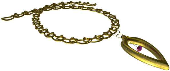 Chain, Gold Chain, Necklace, Gold - Necklace (604x340), Png Download