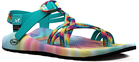 A Tie Dye Foot Bed Are You Kidding Me - Tie Dye Chacos (445x367), Png Download