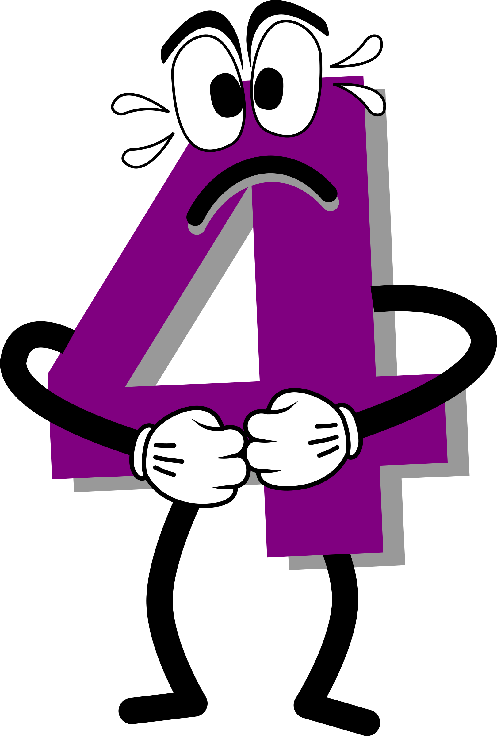 This Free Icons Png Design Of Scared Purple 4 (1621x2400), Png Download