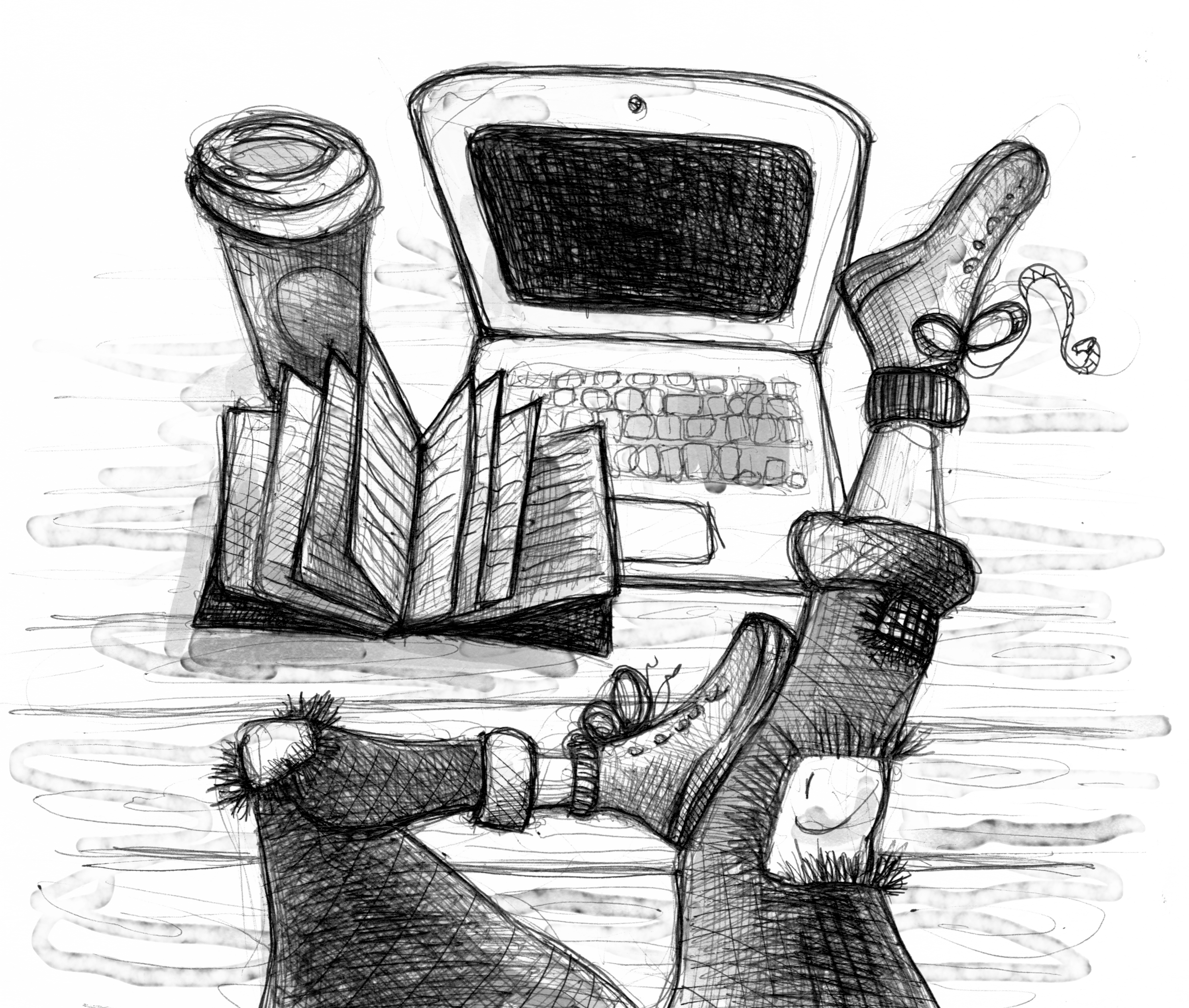 Katie Cafaro Ya Lit - Sketch (2984x2530), Png Download