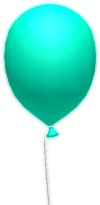 Teal Balloon - Balloon (420x420), Png Download