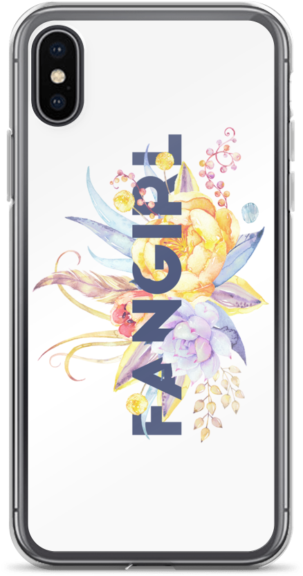 Fangirl Floral Quote Phone Case - Cj So Cool Cases (1000x1000), Png Download
