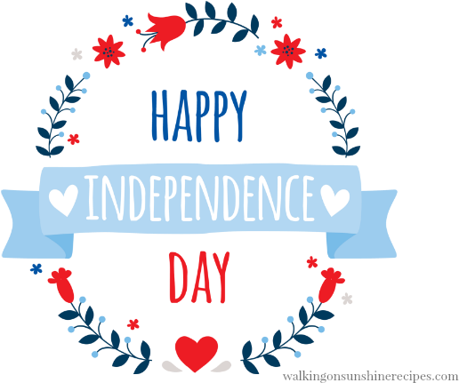 Happy Independence Day Delicious Dishes Recipes - Happy Independence Day Png (600x450), Png Download