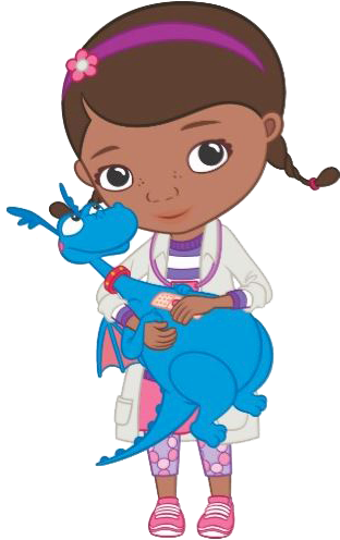 Doc Holding Friend - Clipart Doctora Juguetes (322x511), Png Download