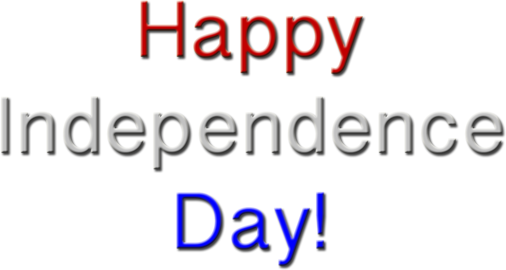 Independence Day Clipart Png - Happy Independence Day Text In Png (1200x573), Png Download