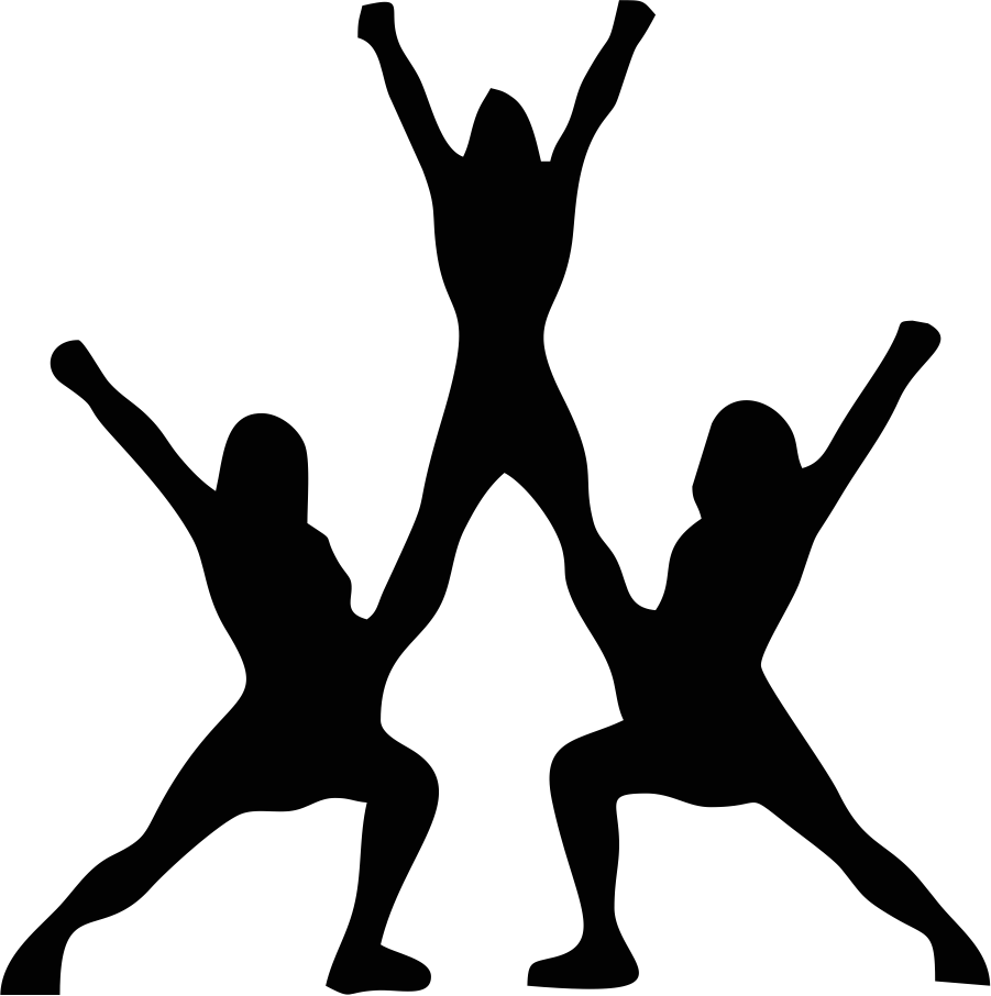 Png Freeuse Download Cheer Silhouette At Getdrawings - Cheer Dance Silhouette Png (901x906), Png Download