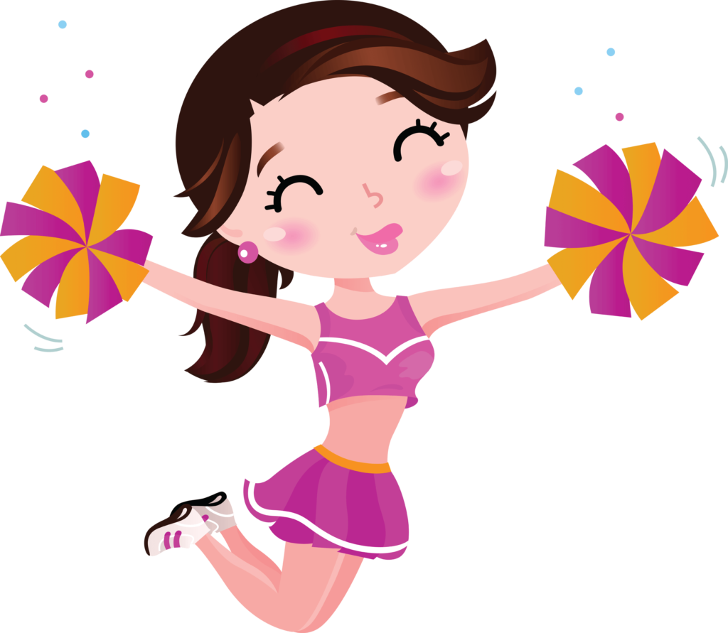 Free Cheerleader Png Image - Pom Pom Girl Dessin (1024x891), Png Download