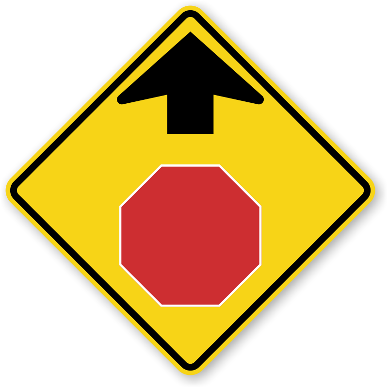 Stop Sign Ahead - Road Signs Stop Sign Ahead (800x800), Png Download