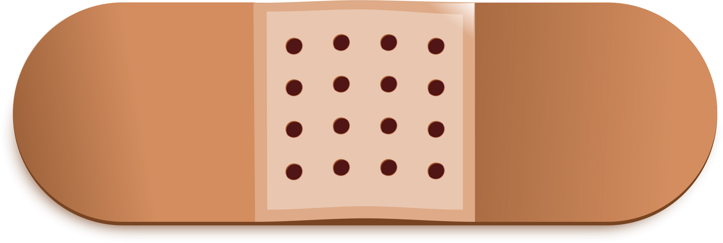 Bandaid Clipart - Banded Png (2378x801), Png Download