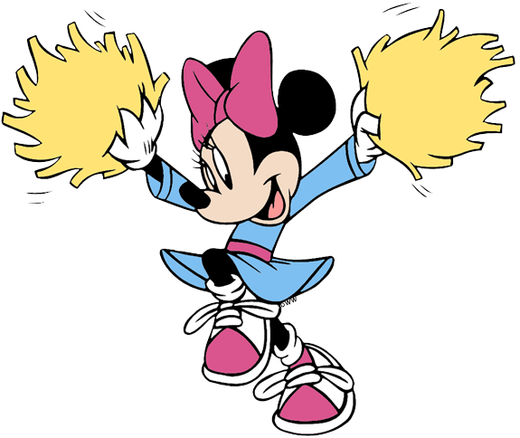 Cheerleader Minnie - Minnie Cheerleader (575x484), Png Download