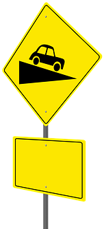 Free Photo Warning Sign Road Sign Steep Hill Ahead - Sign (540x340), Png Download