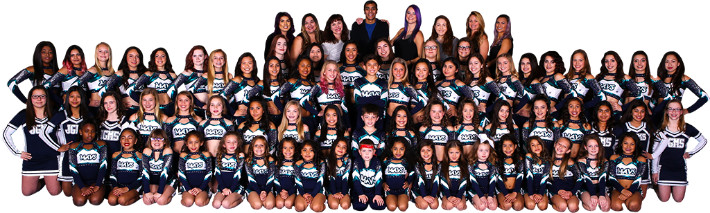 Cheerleader Clip Black And White Huge - Mavericks Cheer (1024x308), Png Download