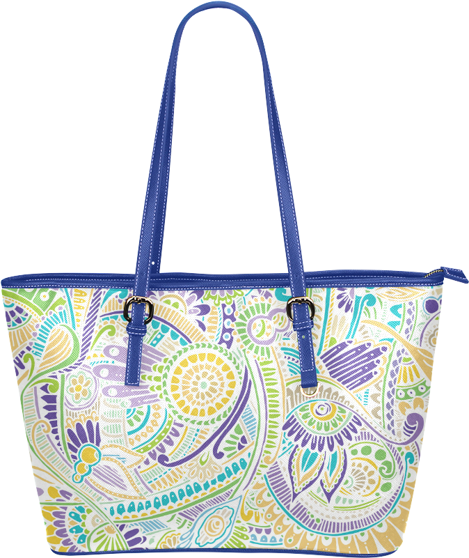 Zz0104 Purple Green Watercolor Flower Pattern Leather - Purple Green Yellow Flower Pattern Purple Green Yellow (1000x1000), Png Download