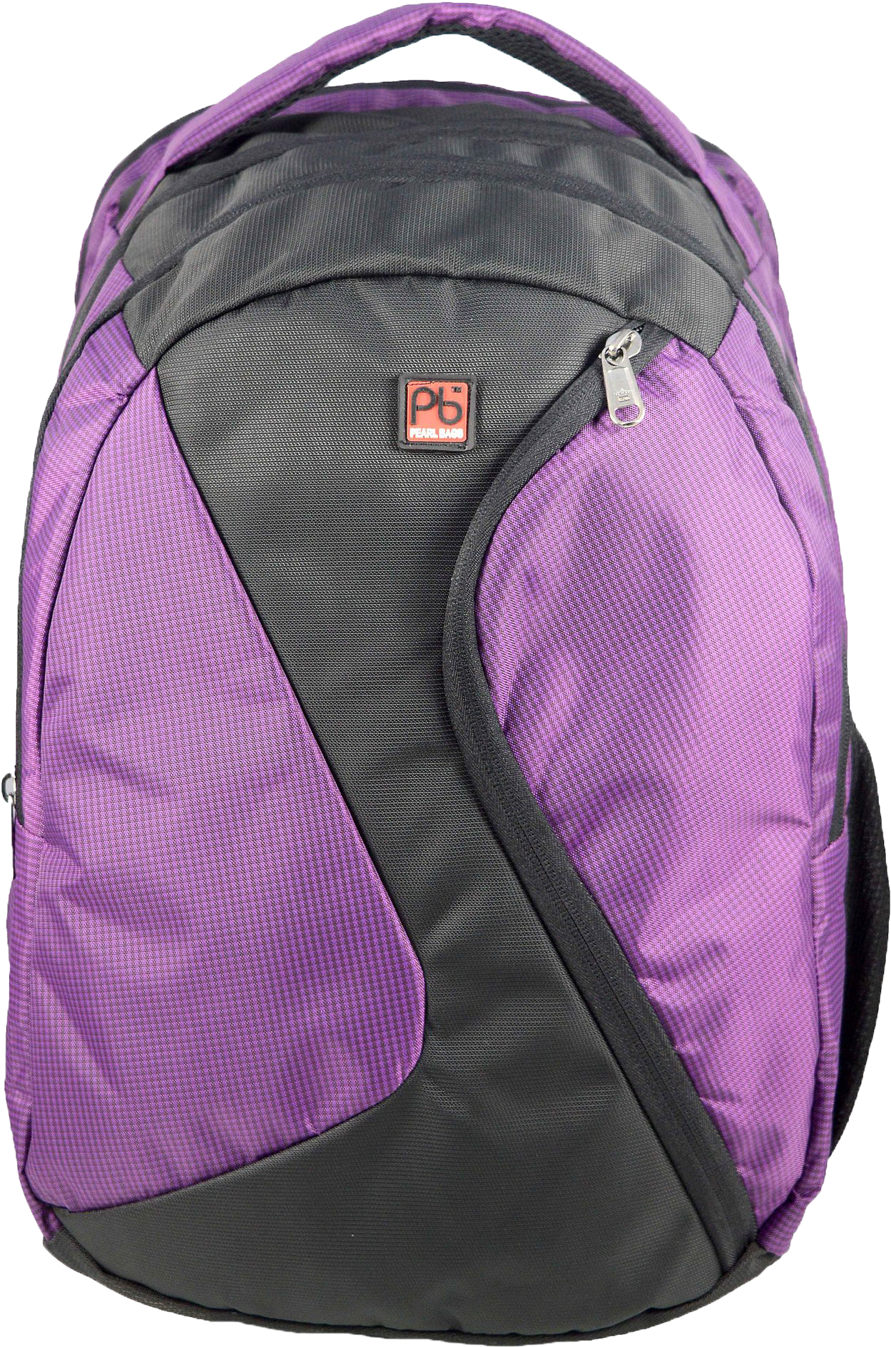 Black And Purple School Bag Front View - School Bag Transparent Png Hd (1330x2000), Png Download