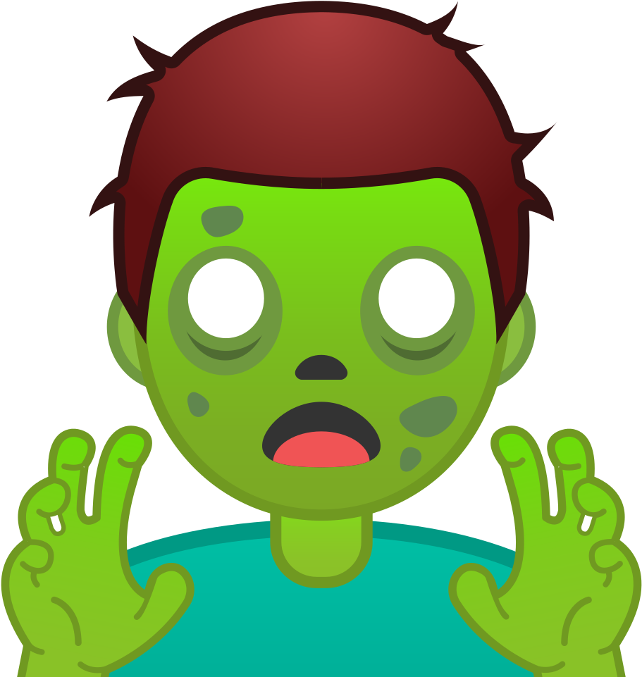 Download Svg Download Png - Android Zombie Emoji (1024x1024), Png Download