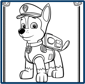 Prev - Chase Patrulha Canina Para Colorir (634x357), Png Download