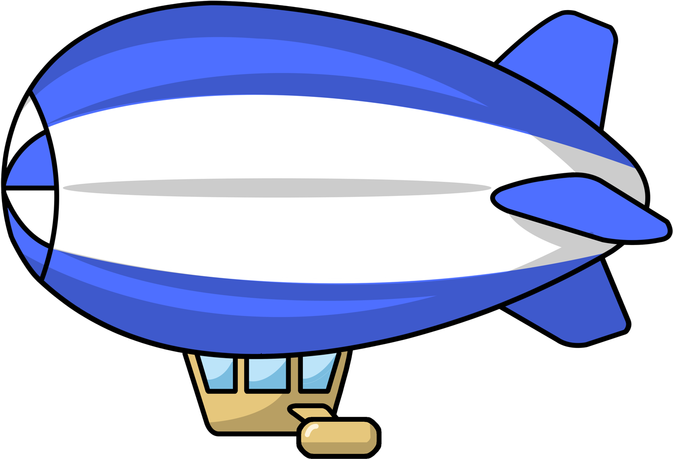 Free - Airship Clipart (1600x1200), Png Download