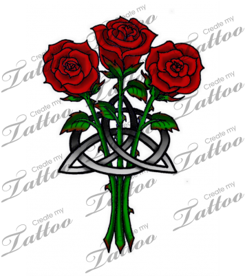 Rose Tattoo Clipart Entwined - Celtic Knot (400x400), Png Download