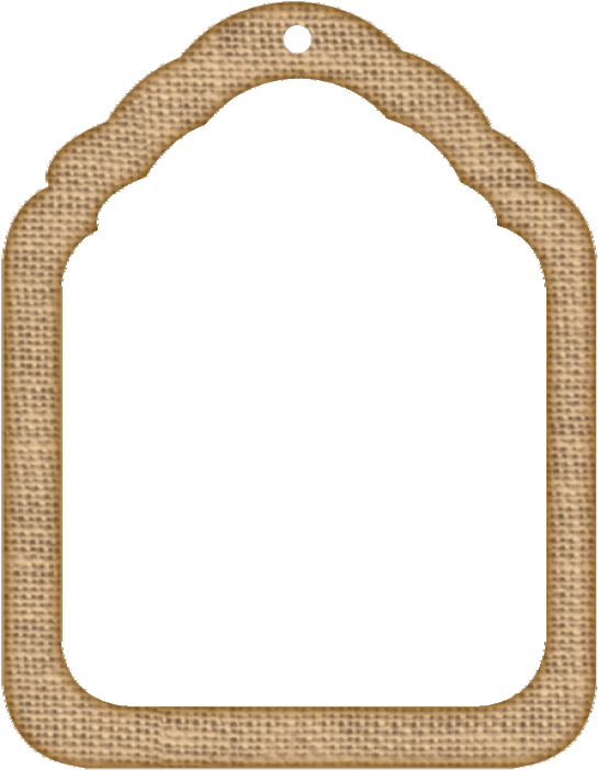 Burlap Tag Frame 3 D Glenda%27s World (630x796), Png Download