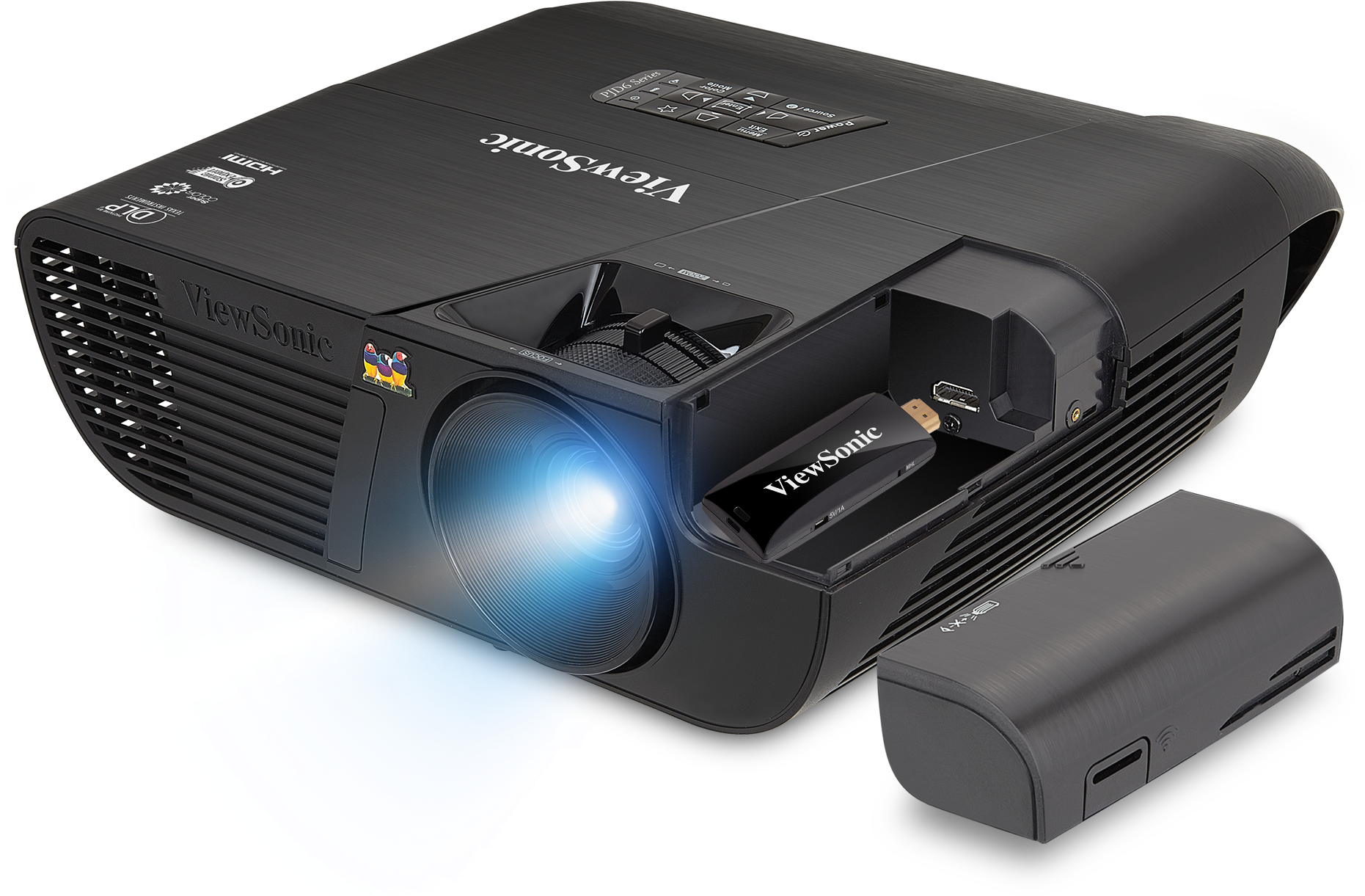 View Larger - Viewsonic Lightstream Pjd6552lws Portable 3d Wxga - (1875x1250), Png Download