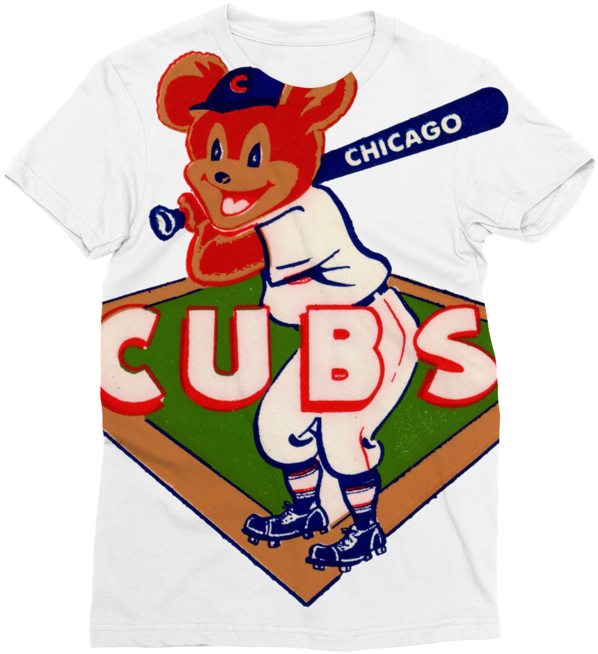 1950's Chicago Cubs ﻿classic Sublimation Women's T-shirt - Cartoon (1024x1024), Png Download