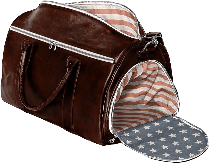 All American Luxury Travel Bag - Shoulder Bag (722x571), Png Download