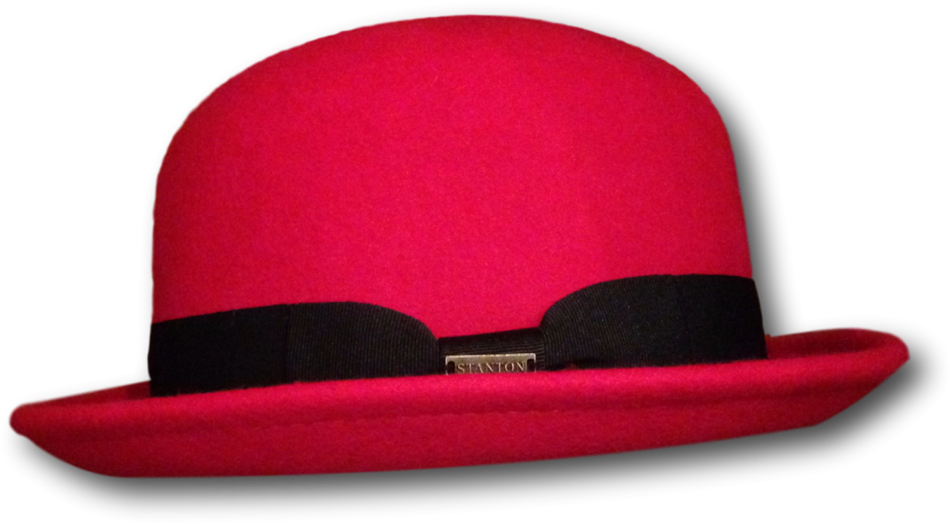 Red Bowler Hat - Fedora (1400x1400), Png Download
