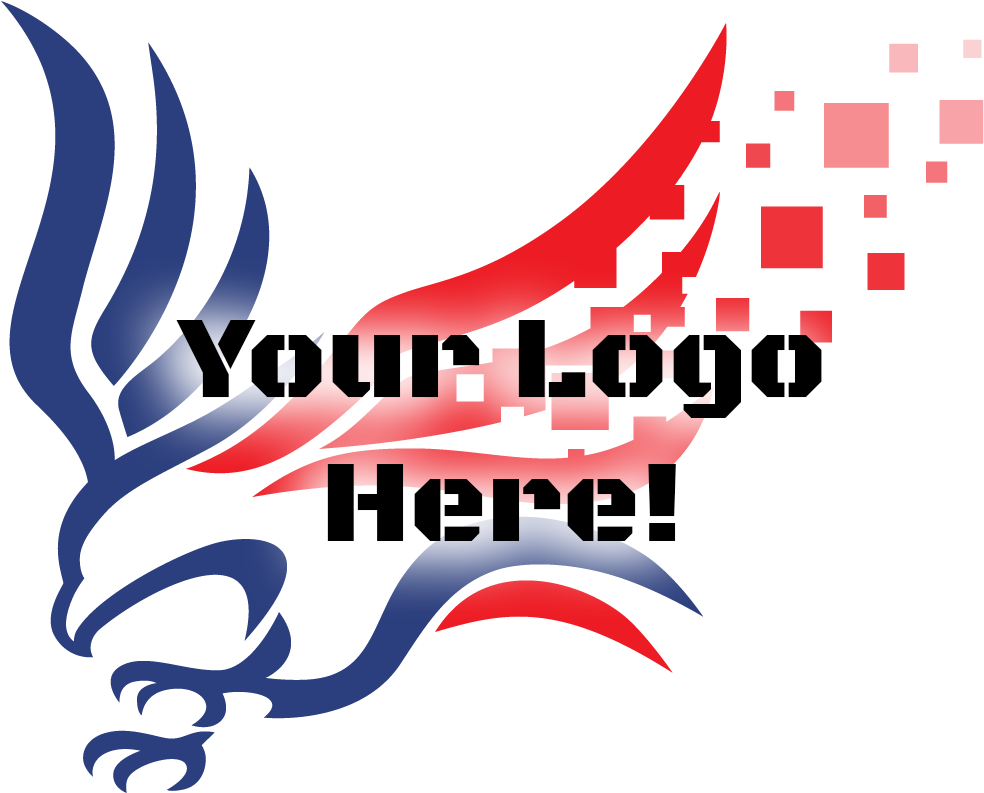 Your Company Here - America Flag With Eagle Logo (1000x1000), Png Download